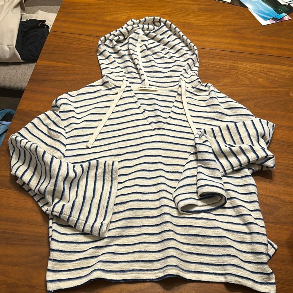 Marine Layer Striped Sweater Hoodie